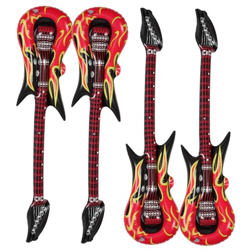 VICASKY 4 Stück Teiliges Aufblasbares Gitarren aus Hochwertigem PVC Langlebige Poolspielzeuge und Musik Party Dekorationen für Junge Mädchen für Geburtstage und Wasseraktivitäten VICASKY 4 Stück Teiliges Aufblasbares Gitarren aus Hochwertigem PVC Langlebige Poolspielzeuge und Musik Party Dekorationen für Junge Mädchen für Geburtstage und Wasseraktivitäten von VICASKY