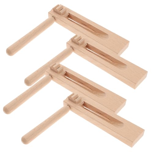 VICASKY 4 Stück Teiliges Holzratschen Drehbare Kastagnetten als Lärmmachendes Musikspielzeug Sicheres Glattes Material Pädagogisches Frühes Lernspielzeug zur Musikalischen VICASKY 4 Stück Teiliges Holzratschen Drehbare Kastagnetten als Lärmmachendes Musikspielzeug Sicheres Glattes Material Pädagogisches Frühes Lernspielzeug zur Musikalischen von VICASKY