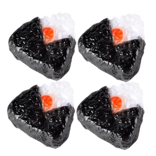 VICASKY 4 Stück Teiliges Miniatur Japanische Dreieck reisbällchen Deko Realistisch Simuliertes Sushi Food für Puppenhaus Zubehör Kleine Japanische Onigiri Modelle VICASKY 4 Stück Teiliges Miniatur Japanische Dreieck reisbällchen Deko Realistisch Simuliertes Sushi Food für Puppenhaus Zubehör Kleine Japanische Onigiri Modelle von VICASKY
