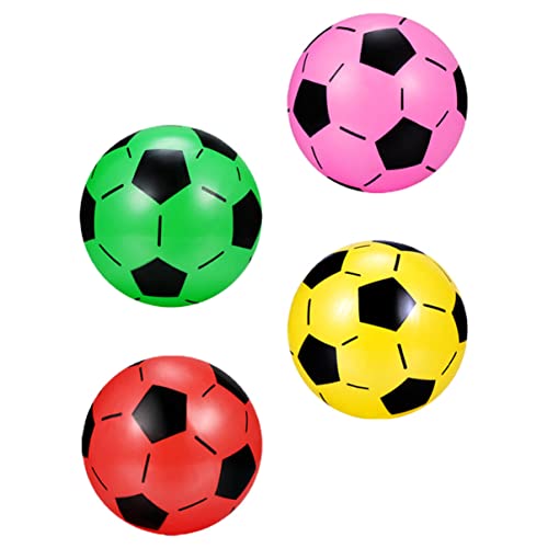 VICASKY 4 Stück aufblasbarer Ball Bunte Spielbälle Mini-Sport-Stressbälle Kinderbälle kunststoffball Outdoor Fußball Fußballspielzeug für Plastik von VICASKY