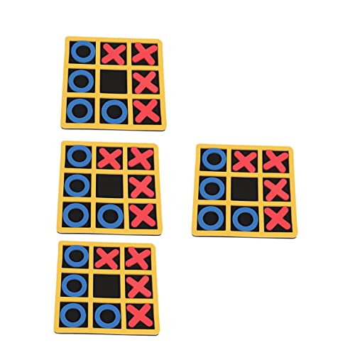 VICASKY 4 Stück xo Schach Spielzeug für Kinder Schach für Spieler Dame Brettspiel Klassische Brettspiele interaktives Brettspiel Schach Spielzeug Interaktive Familienspiele Eva von VICASKY