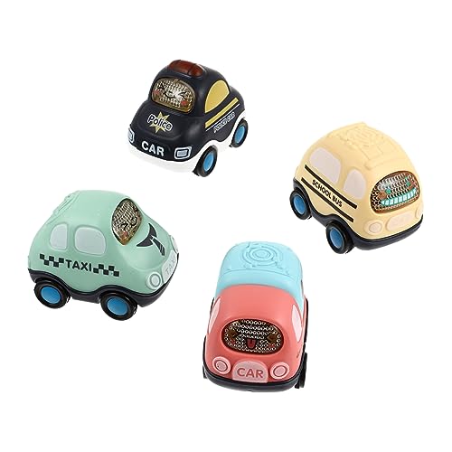 VICASKY 4 Teilig 4 Teilig Cartoon Auto Modell Set Kinderauto Spielzeug Partyspiel Spielzeug Rückzugsfahrzeuge Spielzeug Spielzeugfahrzeug Spielsets Leichtes Auto Spielzeug von VICASKY