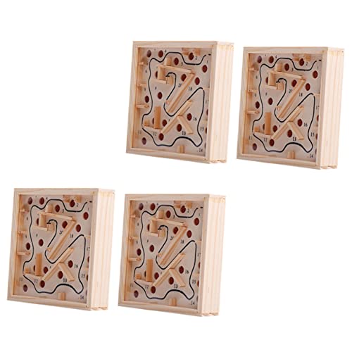 VICASKY 4 Teiliges Palmenlabyrinth Schwierige Puzzles Für Kinder Balance Spielzeug Labyrinth Brettspiel Iq Spiele Lernspielzeug Für Kinder Labyrinth Labyrinthspiel Puzzle 3D von VICASKY