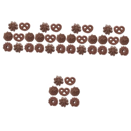 VICASKY 40 STK Simulierte Cookies Cookie-Anzeigemodell Simulations-Cookie-Dekor künstliche Kekse Faux-Keks-Dekor Kinderspielzeug Puppenhaus-Ornament Cookie-Modell für die Anzeige PVC von VICASKY