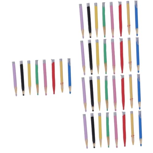 VICASKY 40 Stck. Puppenhaus Miniatur Buntstifte Farbenfrohe Bambusstifte Langlebig und Detailreich als Puppenhaus Zubehör und Dekoration VICASKY 40 Stck. Puppenhaus Miniatur Buntstifte Farbenfrohe Bambusstifte Langlebig und Detailreich als Puppenhaus Zubehör und Dekoration von VICASKY