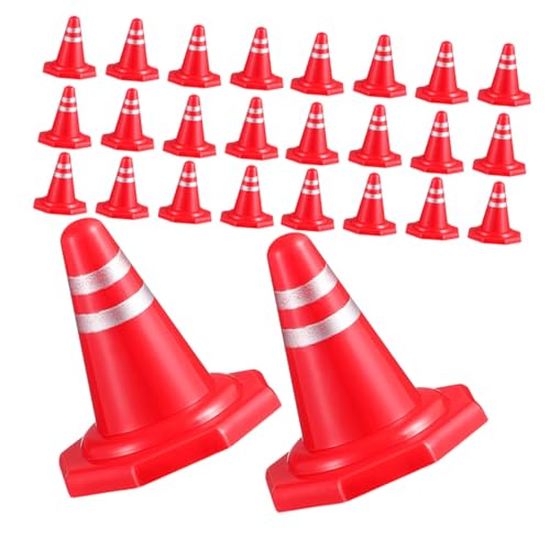 VICASKY 40 Stück Teiliges Mini Verkehrsleitkegel aus PP Kunststoff Realistische Miniatur Straßensperren und Verkehrszeichen für DIY Sandspiel Fördert Motorische Fähigkeiten und VICASKY 40 Stück Teiliges Mini Verkehrsleitkegel aus PP Kunststoff Realistische Miniatur Straßensperren und Verkehrszeichen für DIY Sandspiel Fördert Motorische Fähigkeiten und von VICASKY