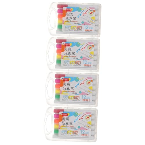 VICASKY 48 STK Marker Acrylic Pen schreibkladde kritzel Zeichenstift wachskreide creatim Acrylmalstifte für Kinder Malstifte-Kit Malstifte zeichnen Farbstifte Scrapbook-Acrylstifte pp von VICASKY