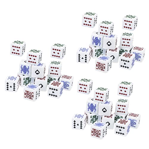 VICASKY 48 STK Poker Würfel Lügner Würfelspiel Glücksspiel Lügner Prop polyedrische Würfel Spielwürfel Board Games brettspiele Boardgames tragbare Würfelspiel-Requisite Würfel-Stütze Acryl von VICASKY