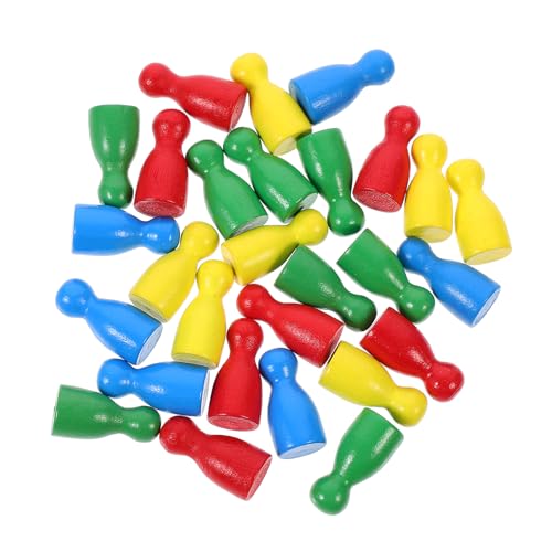 VICASKY 48 Stück Spiel Puzzle Magnetisches Schachbrett schachfiguren Chess Pieces Schachbrettzubehör Flugschachfigur aus Holz menschliche Gestalt Flugschach Schachfigur von VICASKY