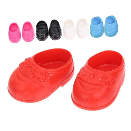 VICASKY 5 Paare Schuhe Miniatur-Schuhe -Hausschuh Simulation Schuhdekore Süße Miniaturschuhe Mini-Puppen-versorgung Mini-spielzeughaus-verzierung Lustige Puppenschuhe Plastik von VICASKY