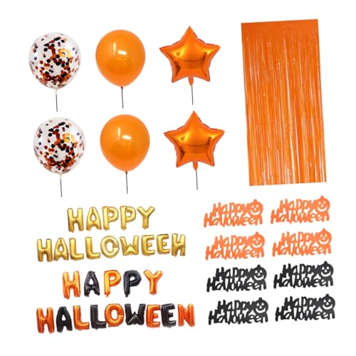 VICASKY 5 Sätze Halloween-dekoration Halloween-kürbis-banner Halloween-geburtstagsparty-dekoration Halloween-girlande Requisiten Für Fotoautomaten Kürbis Ballons Kürbisse Dekor Papier von VICASKY