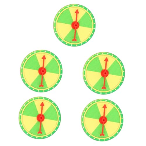VICASKY 5 Sätze Kleiner Plattenspieler Fiar plastiktisch Lernspiel Unterhaltung The Edith Eger Drehscheibe kleines Gewinnrad verlosen drehteller Party hängendes Preisrad Schicksalsrad von VICASKY