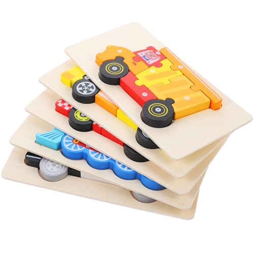 VICASKY 5 Sätze Teiliges Holz Puzzle für Kleinkinder mit Buntem Cartoon Design Fördert Hand Auge koordination Sichere Glatte Kanten Pädagogisches Kinderspielzeug für Jungen und Mädchen Ab VICASKY 5 Sätze Teiliges Holz Puzzle für Kleinkinder mit Buntem Cartoon Design Fördert Hand Auge koordination Sichere Glatte Kanten Pädagogisches Kinderspielzeug für Jungen und Mädchen Ab von VICASKY