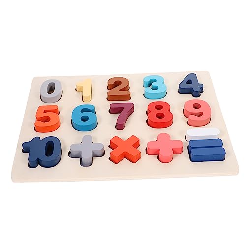 VICASKY 5 Sätze Zahlenpuzzle-Spielzeug Stapelspielzeug Für Kleinkinder Zählstapler Tragbares Puzzlespielzeug Bausteine ​​für Kinder Farbsortierspielzeug Frühpädagogisches Spielzeug Hölzern von VICASKY