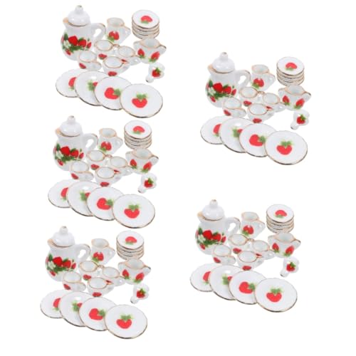 VICASKY 5 Sets Mini Küchentasse Und Topf Puppenhaus Teegeschirr Miniatur Küchenzubehör Kinder Miniaturspielzeug Kinder Rollenspielspielzeug Mini Teetasse Miniatur Teetasse von VICASKY