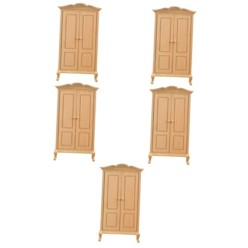 VICASKY 5 Stck. Miniatur Holz Kleiderschrank Möbelmodell Puppenhaus Zubehör Miniatur Schrank Ornament für Kinderzimmer Dekoration VICASKY 5 Stck. Miniatur Holz Kleiderschrank Möbelmodell Puppenhaus Zubehör Miniatur Schrank Ornament für Kinderzimmer Dekoration von VICASKY