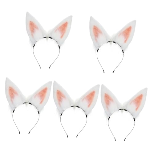 VICASKY 5 Stück Fluffy Hasenohren Haarreif Kuscheliger Kaninchen Ohrreif Cosplay Party Accessoire für Frauen Weicher Plüsch Stirnband Niedlich und Realistisch VICASKY 5 Stück Fluffy Hasenohren Haarreif Kuscheliger Kaninchen Ohrreif Cosplay Party Accessoire für Frauen Weicher Plüsch Stirnband Niedlich und Realistisch von VICASKY