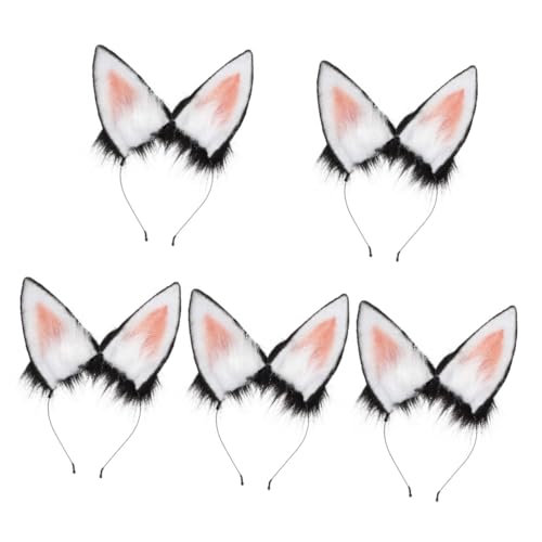 VICASKY 5 Stück Fluffy Hasenohren Haarreif aus Weiches Strapazierfähiges Cosplay Stirnband für Damen und Niedliches Bunny Ohr Accessoire für Karneval Party und VICASKY 5 Stück Fluffy Hasenohren Haarreif aus Weiches Strapazierfähiges Cosplay Stirnband für Damen und Niedliches Bunny Ohr Accessoire für Karneval Party und von VICASKY