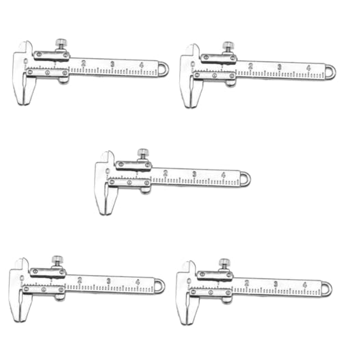 VICASKY 5 Stück Mini Messschieber Mini Deko Messschieber Puppenhaus Zubehör Mini Dekor Lineal Für Puppenhaus Miniaturhaus Dekoration Mikro Szenen Schieber Messschieber von VICASKY