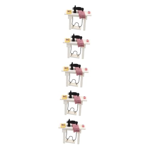 VICASKY 5 Stück Nähmaschine Modell Nähmaschine Dekor Nähmaschine Figur Rollenspiel Geschenk Mini Schmuck Puppenhaus Mini Möbel Dekoration Für Mini Tischstatue von VICASKY