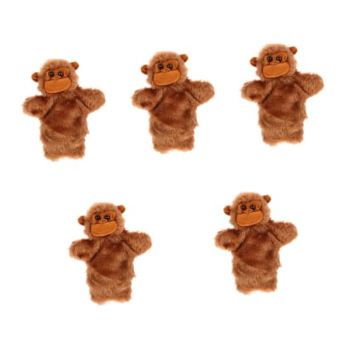 VICASKY 5 Stück Orang Utan Tier Handpuppe Handpuppen Für Kleinkinder Geschichtenerzählen Handpuppe Plüschtier Handpuppen Kinder Handpuppe Geschichtenerzählen Handpuppen Handpuppen Für von VICASKY