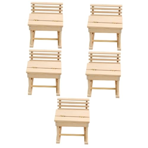 VICASKY 5 Stück Puppenhaus Möbel Kleine Schulmöbel Dekoratives Miniatur Tischspielzeug für Kreative Lernspielzeug VICASKY 5 Stück Puppenhaus Möbel Kleine Schulmöbel Dekoratives Miniatur Tischspielzeug für Kreative Lernspielzeug von VICASKY