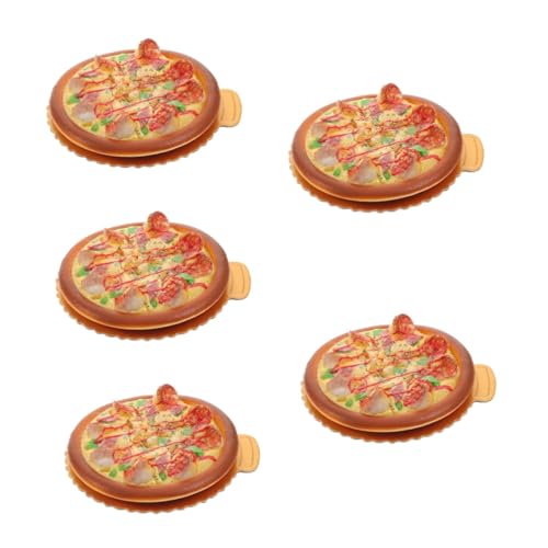 VICASKY 5 Stück Simulations Pizza Modell Gefälschte Pizza Modell Requisite Pizza Spielzeug Lebensmittel Modell Pizza Spielmodell Pizza Gefälschte Lebensmittel Pizza Verzierung von VICASKY