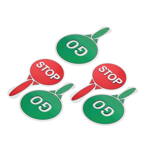 VICASKY 5 Stück Teiliges Doppelseitiges Verkehrsschild für Rote und Grüne Handzeichen für Interaktive Verkehrssicherheit Leichtes Farblich Auffälliges Lernspielzeug für Kindergarten und VICASKY 5 Stück Teiliges Doppelseitiges Verkehrsschild für Rote und Grüne Handzeichen für Interaktive Verkehrssicherheit Leichtes Farblich Auffälliges Lernspielzeug für Kindergarten und von VICASKY