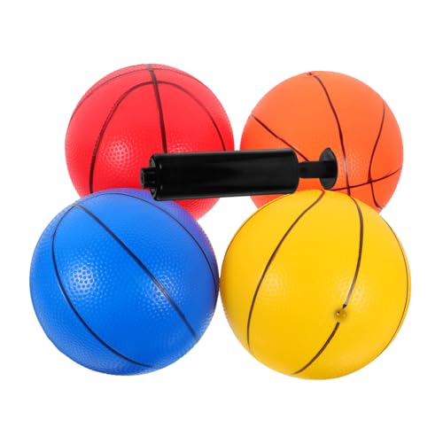 VICASKY 5 Teiliges Basketballspielzeug Set Für Bouncy Bälle Und Mit Aufblasgerät Ideal Für Outdoor Und Indoor Spielspaß von VICASKY