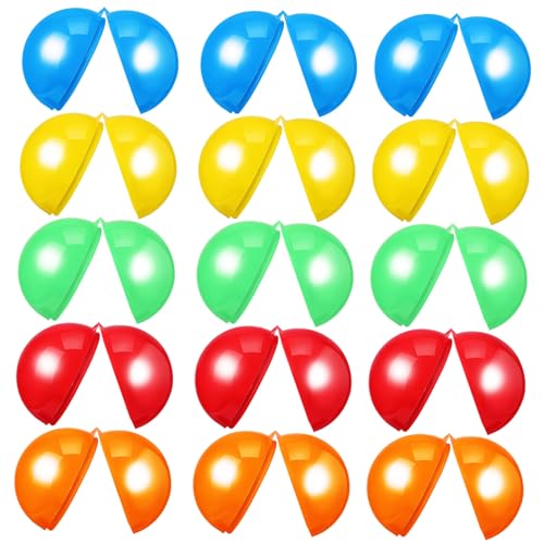 VICASKY 50 Stück Teiliges Befüllbare Hohle Tombola Bälle in Rot Gelb Grün Orange Blau Robuste Wiederverwendbare Plastik Kugeln für Partys Bingo und Firmen Events VICASKY 50 Stück Teiliges Befüllbare Hohle Tombola Bälle in Rot Gelb Grün Orange Blau Robuste Wiederverwendbare Plastik Kugeln für Partys Bingo und Firmen Events von VICASKY