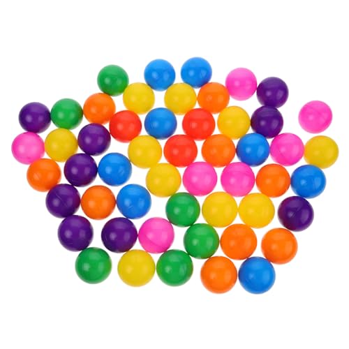 VICASKY 50 Stück -bobo-Ball Runde Meeresbälle Kehrteproofballpit Zurück -Pool-bälle Stern Ball Bruchsichere Spielbälle Bälle Für Bällebad Wiederverwendbarer Spielball Plastik von VICASKY