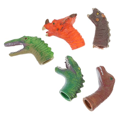 VICASKY 5St Handpuppenspielzeug hühner Dinosaurier handpuppe mit Fingergeräuschen Fingerzeigspielzeug Finger Puppets Kinderhandspielzeug Fingerpuppe Plastik von VICASKY