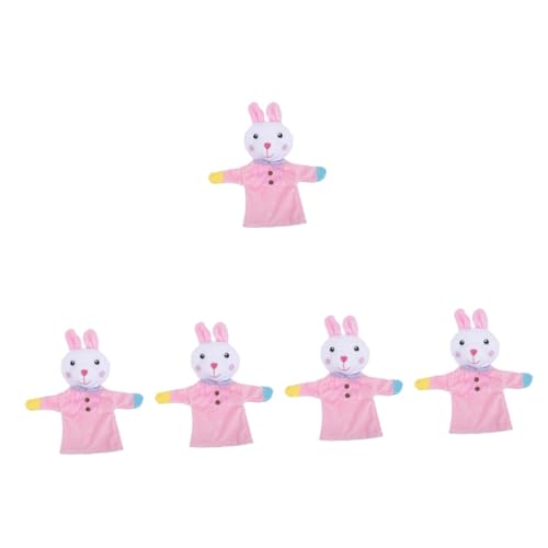 VICASKY 5St Hase Handpuppe interaktives Spielzeug Kinder Kuscheltier pädagogische Handpuppe Tierhandpuppen Kaninchenspielzeug Kinderspielzeug Puppen für Kinder Handpuppen aus Stoff von VICASKY