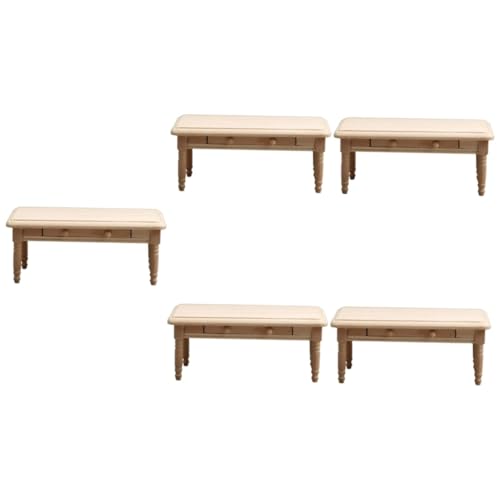 VICASKY 5St Kleines Couch Tisch Tisch Mini-Tisch Heimdekoration Kinder dekor Miniaturtisch hühner Spielzeug kinderknallzeug Mini-Einrichtungsmodell Beistelltisch Modell Dekor Holz von VICASKY