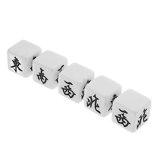 VICASKY 5St Partywürfel boardgame настольная игра tabsy brettspiel Mahjong Zubehör Mahjong Party Zubehör Brettspielwürfel Würfel für Spiel tragbare Würfel Mahjong-Würfel Würfel Masse Acryl von VICASKY