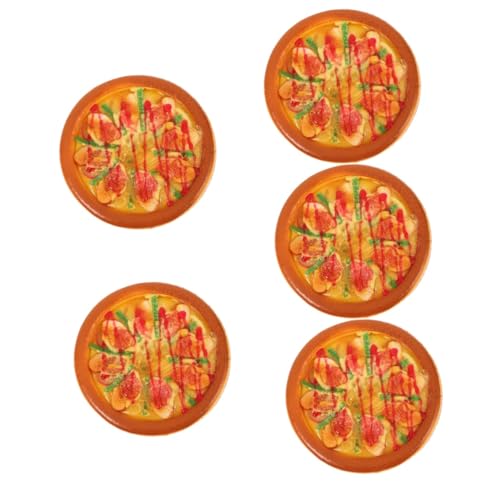 VICASKY 5St Simulation Pizza-Modell Lebensmittelspielzeug simuliertes Pizza-Spielzeug Falsche Pizza Modell Dekoratives Pizza Modell realistisches Spielfutter gefälschtes Pizzaspielzeug PVC von VICASKY