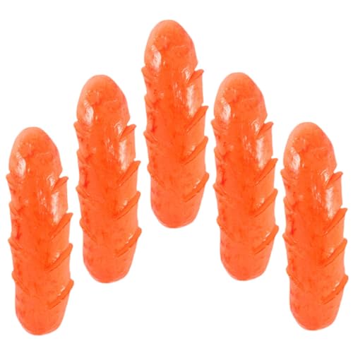 VICASKY 5St gefälschte Hot-Dog-Requisite Hot-Dog-Roller heiße Walzen Hot-Dog-Maschine Hotdog küchendekoration fogelschreker Hot-Dog-Dekorationen Küchenbratwurst für zu Hause PVC Orange von VICASKY