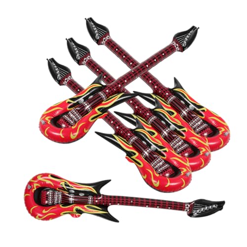 VICASKY 5st Gitarrenspielzeug Mini-Gitarre Karnevals-partygeschenke Im 80er-Jahre-Stil Party-Requisiten Mit Aufblasbaren Instrumenten Luft, Die Gitarre Spielt Aufblasbare Gitarre PVC von VICASKY