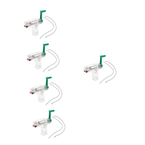 VICASKY 5st Handgenerator Handkurbelgeneratoren DIY-generatormotor Spielzeug Für Wissenschaftliche Experimente Stromgenerator Mit Handkurbel Kurbelgenerator-kit Transparent Plastik von VICASKY