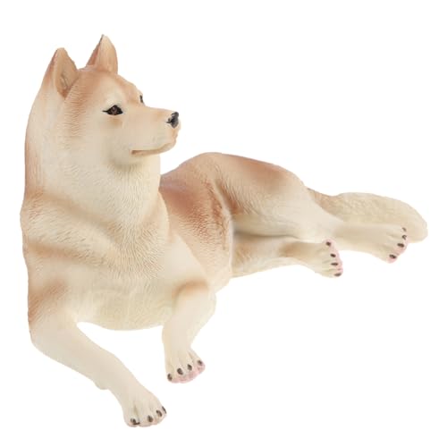 VICASKY 5st Husky-Modell Spielen Simulation Tierfigur Simulationshundeschmuck Gefälschte Hundefiguren Simulationshundefigur Kleine Hundedekoration Tierfiguren Hundespielzeug Brown Plastik von VICASKY