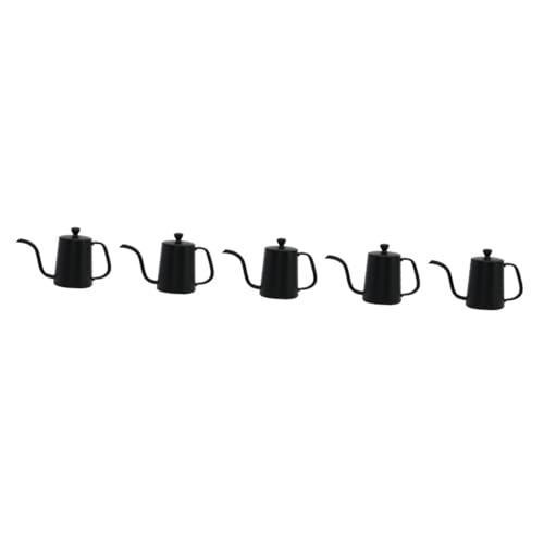 VICASKY 5st Simulation Kaffeekanne Mini-kaffeekocher Modellierverzierung Für Kaffeekessel Statuendekor Wasserkocher Modell Innenausstattung Für Autos Schwanenhals Möbelpaste Metall von VICASKY