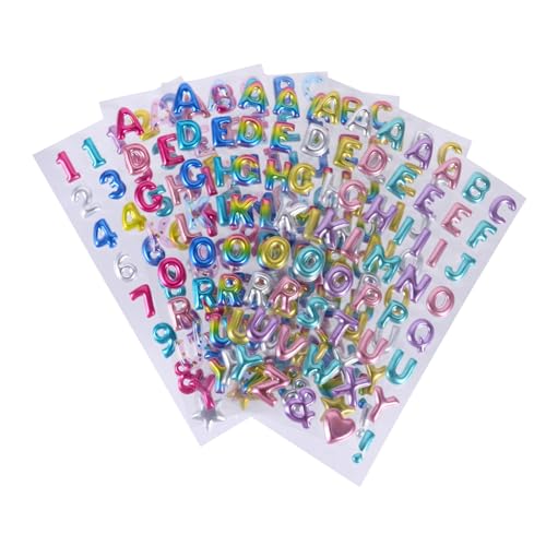VICASKY 6 Blätter Glitzernde Puzzle Alphabet Aufkleber Selbstklebend für Scrapbooking DIY Bastelprojekte Dekoration Buchstaben Zahlen Mix VICASKY 6 Blätter Glitzernde Puzzle Alphabet Aufkleber Selbstklebend für Scrapbooking DIY Bastelprojekte Dekoration Buchstaben Zahlen Mix von VICASKY