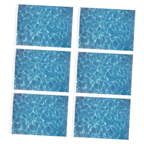 VICASKY 6 Blätter Papier Mit Wassermuster Requisitenmaterial Für Sandtischszenen Wandtattoo Wasserkorn Ozeanwellenhintergrund Für Sandtisch Aufkleber Für Wasserkörner Blue Plastik von VICASKY