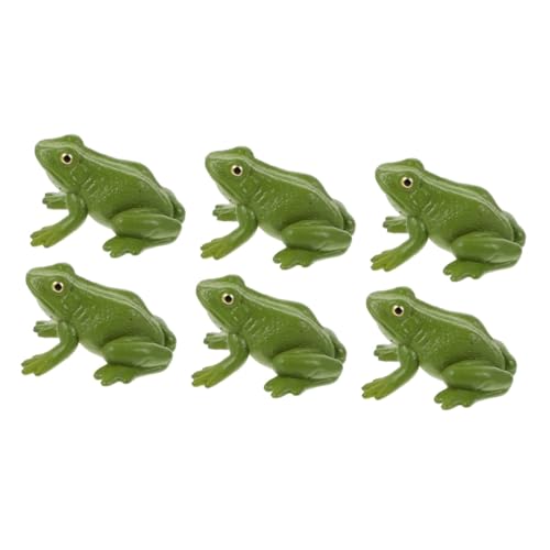 VICASKY 6 STK Frosch-Modell Stofftier Reptil Spielzeuge Tiere realistische Froschstatue Gecko wohnungseinrichtung wohnungsdeko Frog Toy Plastikfrösche dekorieren Kinderaccessoire von VICASKY