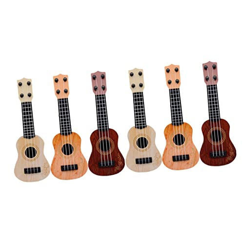 VICASKY 6 STK Mini-Ukulele Kinder Gitarre Spielzeug Kindergitarre für Mädchen Musical kinderinstrumente Kinder musikinstrumente Geburtstagsgeschenk für Kinder Kleinkind Gitarre Plastik von VICASKY