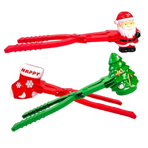 VICASKY 6 STK Weihnachts-Schneekugel-Form lustiger Schneeballmacher Schneeball-Maker-Clips Outdoor Spielzeug kinderspielzeug interessanter Schneeballclip tragbarer Schneeballclip Abs von VICASKY