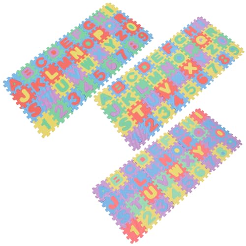 VICASKY 6 Sets Buchstaben Krabbelmatte Spielmatte Ineinandergreifende Matten Bodenmatte Fußmatten Für Kinder Puzzle Bodenmatte Ineinandergreifende Fußmatten Ineinandergreifende von VICASKY