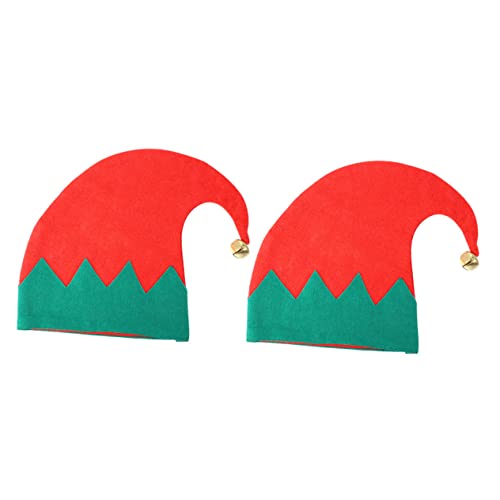 VICASKY 6 Stk Elfenhut Elf Cosplay-Hut elf kostüm hüte elf Partyhüte weihnachtsmütze für kinder weihnachtsmannmützen für kinder Weihnachtselfenmütze Weihnachtselfe Mütze Goldener Samt rot von VICASKY