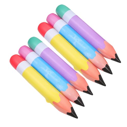 VICASKY 6 Stück Aufblasbare Bleistift Ballons aus Robustem PVC für Schulanfang Dekorationen Schnelle Befüllung Vielseitige Party und Klassenraum Deko in Gelb VICASKY 6 Stück Aufblasbare Bleistift Ballons aus Robustem PVC für Schulanfang Dekorationen Schnelle Befüllung Vielseitige Party und Klassenraum Deko in Gelb von VICASKY