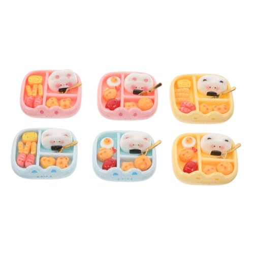 VICASKY 6 Stück Miniatur Bento Sushi Modelle Resin Mini Lunchbox Figuren Realistische Japanische Essensdekoration für Puppenhaus Kleine Essensornamente für Micro VICASKY 6 Stück Miniatur Bento Sushi Modelle Resin Mini Lunchbox Figuren Realistische Japanische Essensdekoration für Puppenhaus Kleine Essensornamente für Micro von VICASKY